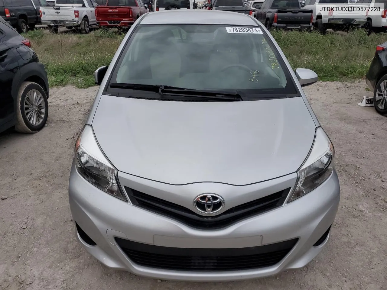 2014 Toyota Yaris VIN: JTDKTUD33ED577228 Lot: 78203474