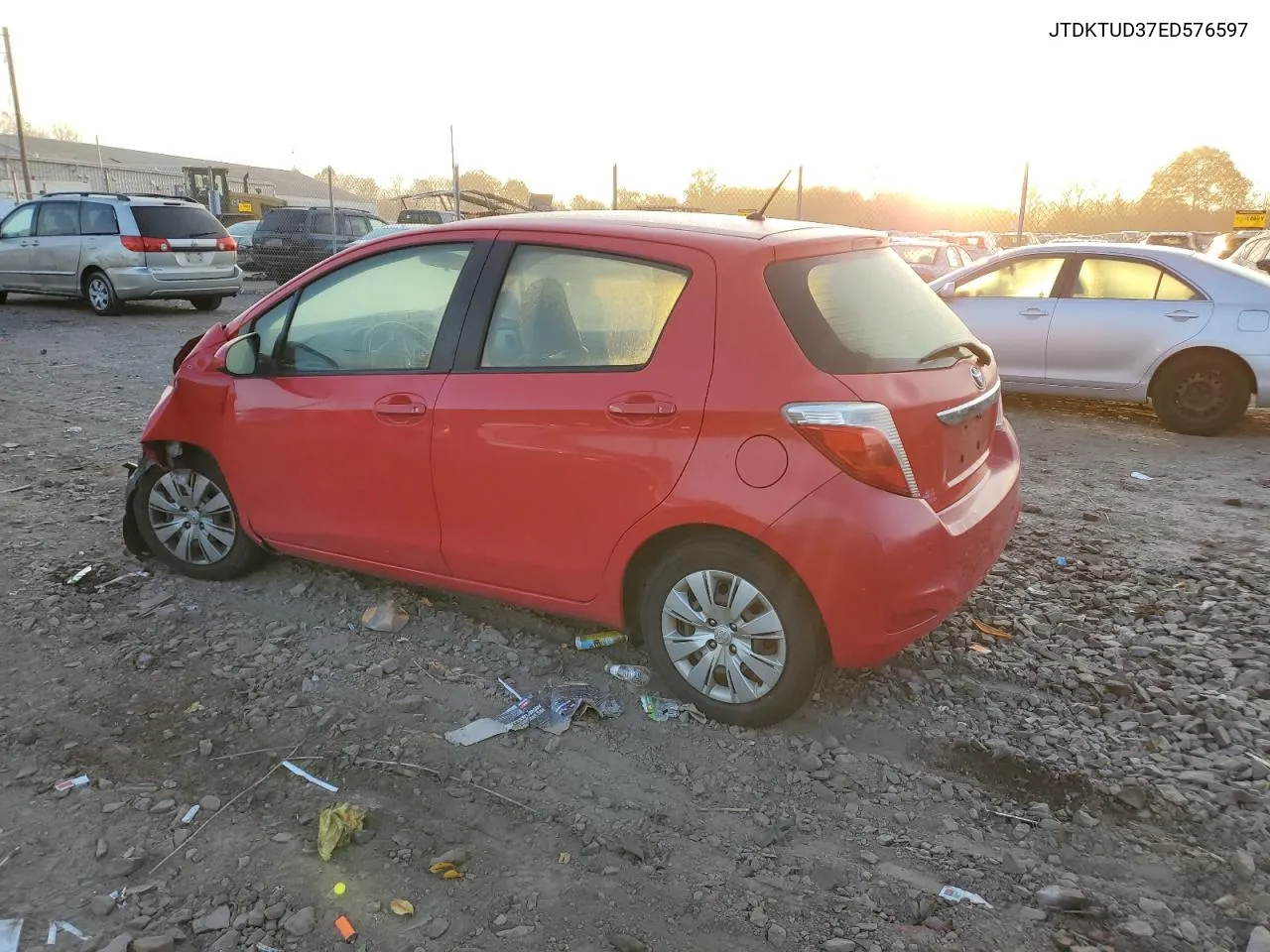 2014 Toyota Yaris VIN: JTDKTUD37ED576597 Lot: 78478314