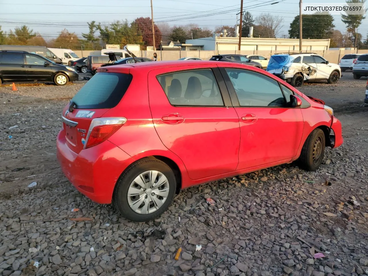 2014 Toyota Yaris VIN: JTDKTUD37ED576597 Lot: 78478314