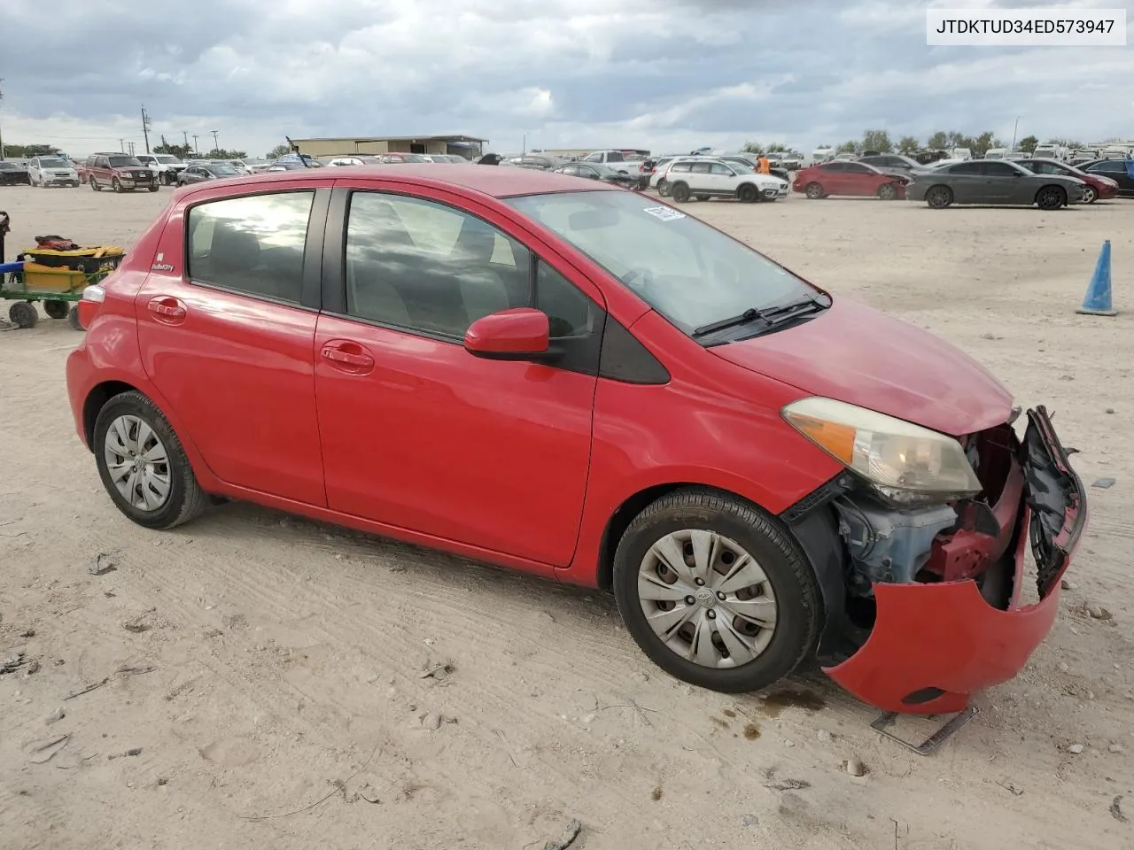 2014 Toyota Yaris VIN: JTDKTUD34ED573947 Lot: 78552174