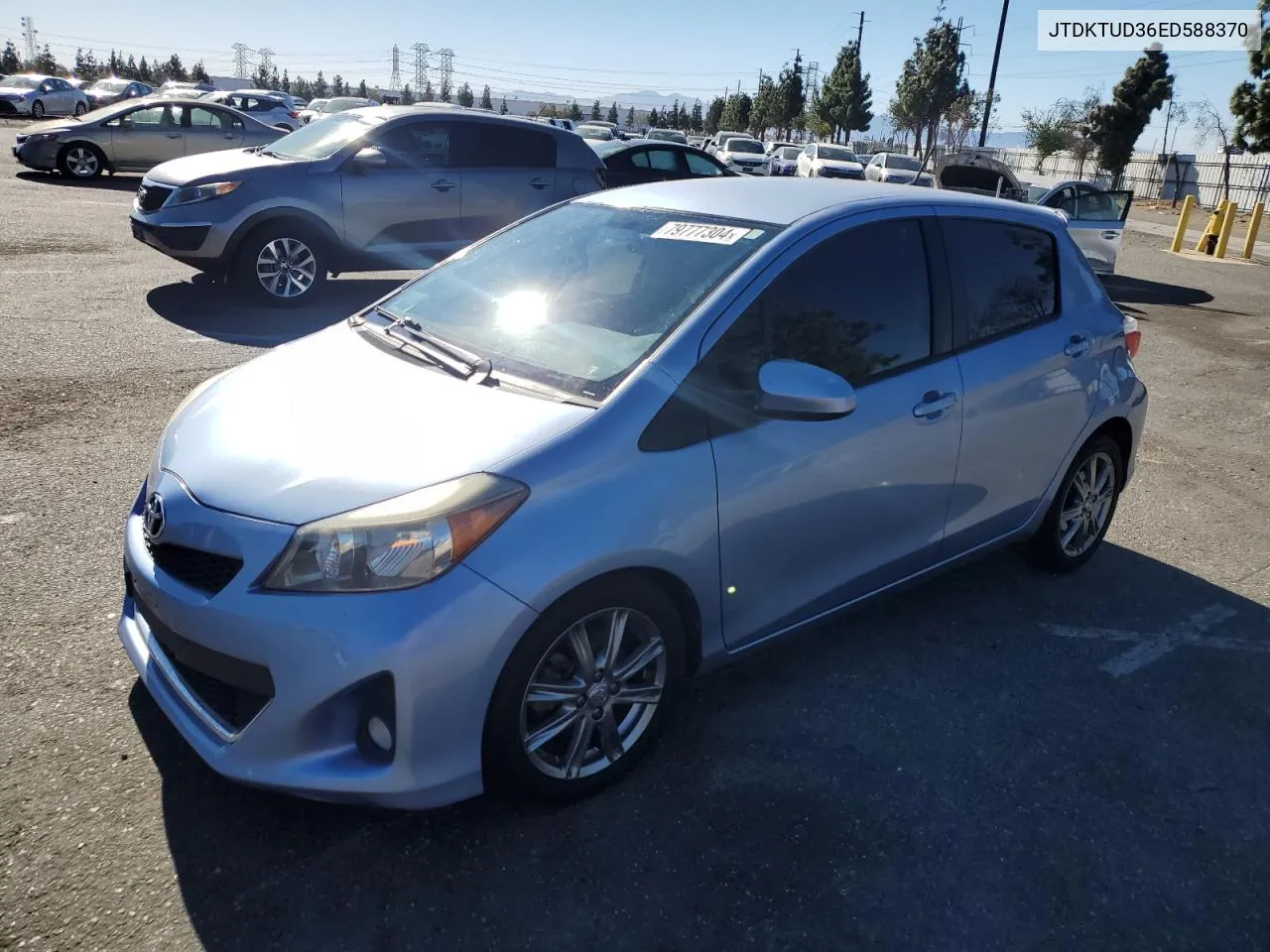 2014 Toyota Yaris VIN: JTDKTUD36ED588370 Lot: 79777304