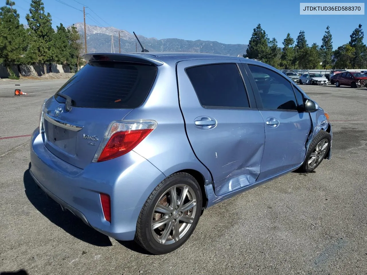 2014 Toyota Yaris VIN: JTDKTUD36ED588370 Lot: 79777304