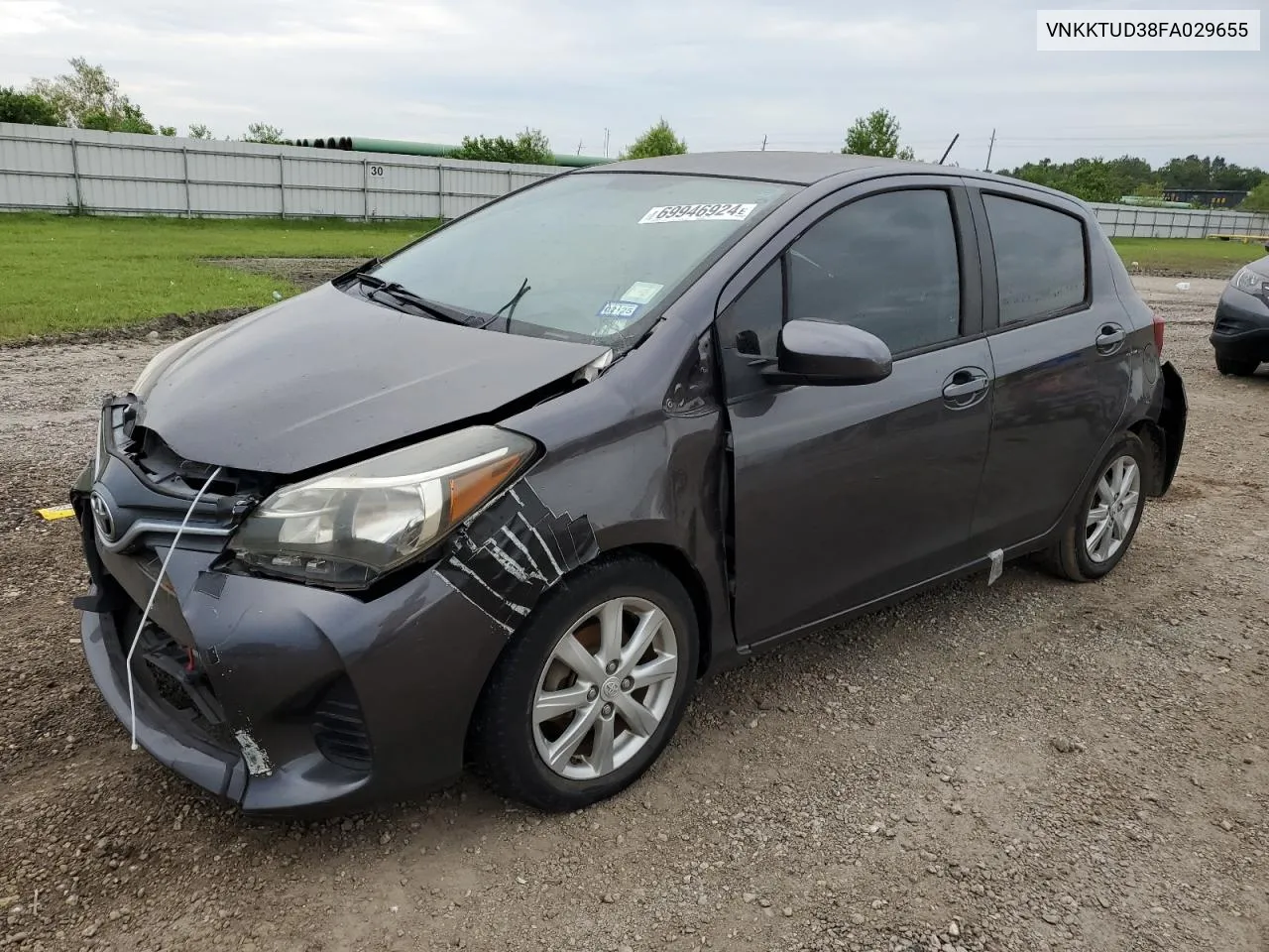 2015 Toyota Yaris VIN: VNKKTUD38FA029655 Lot: 69946924