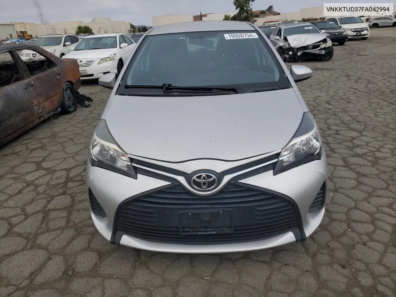 2015 Toyota Yaris VIN: VNKKTUD37FA042994 Lot: 70926754