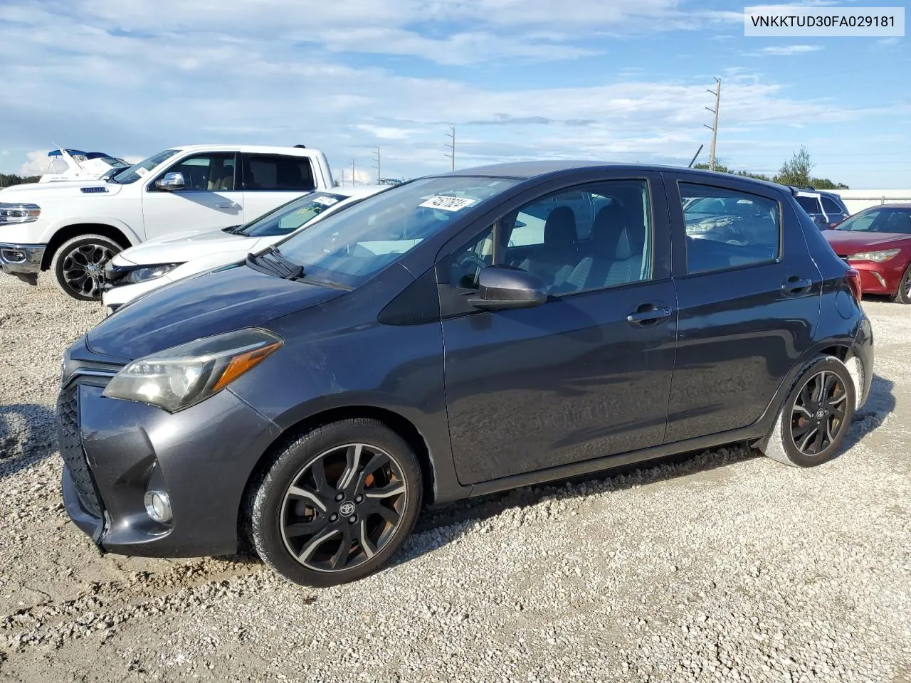 2015 Toyota Yaris VIN: VNKKTUD30FA029181 Lot: 74527624