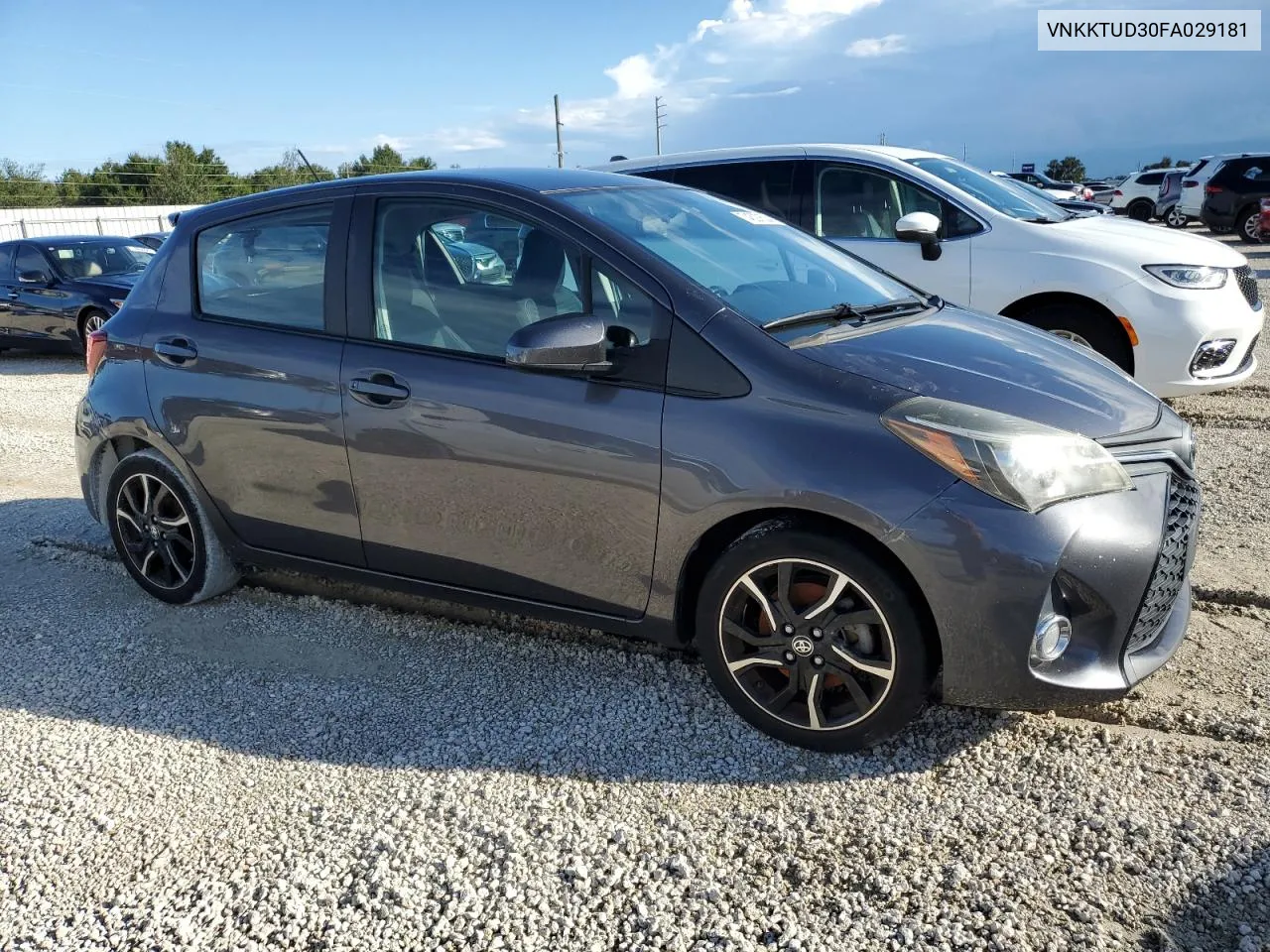 2015 Toyota Yaris VIN: VNKKTUD30FA029181 Lot: 74527624