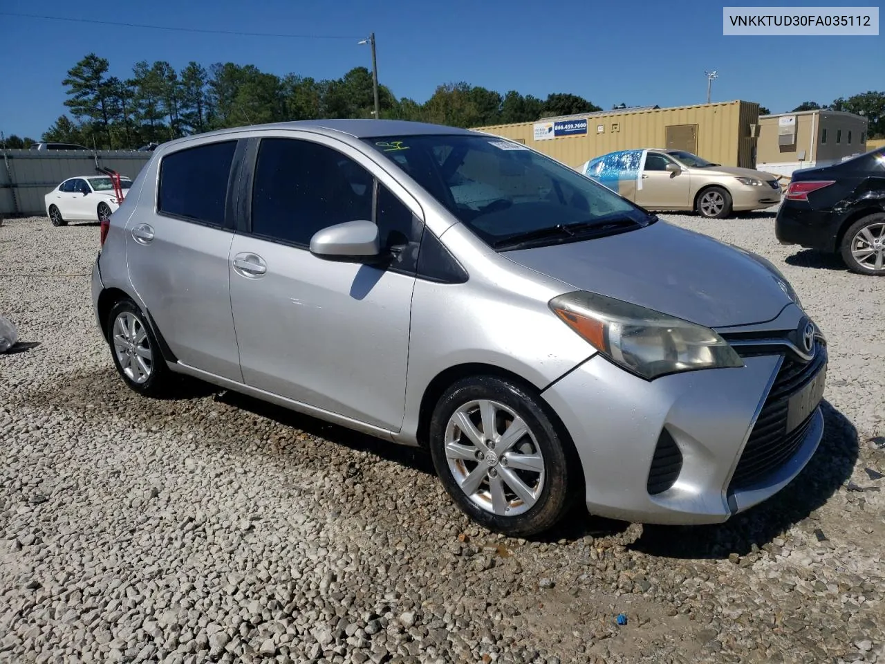 2015 Toyota Yaris VIN: VNKKTUD30FA035112 Lot: 75218634