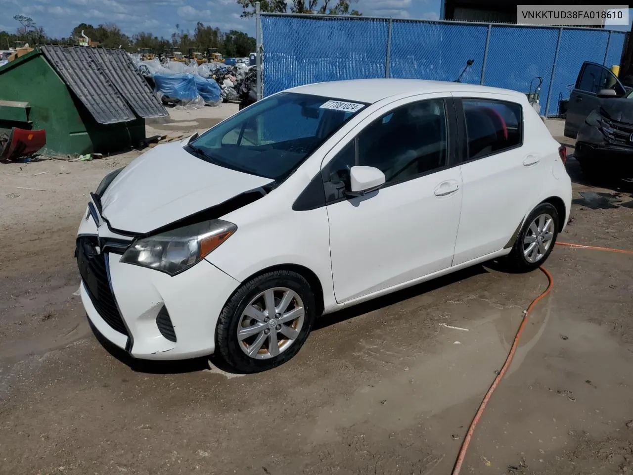 2015 Toyota Yaris VIN: VNKKTUD38FA018610 Lot: 77081024