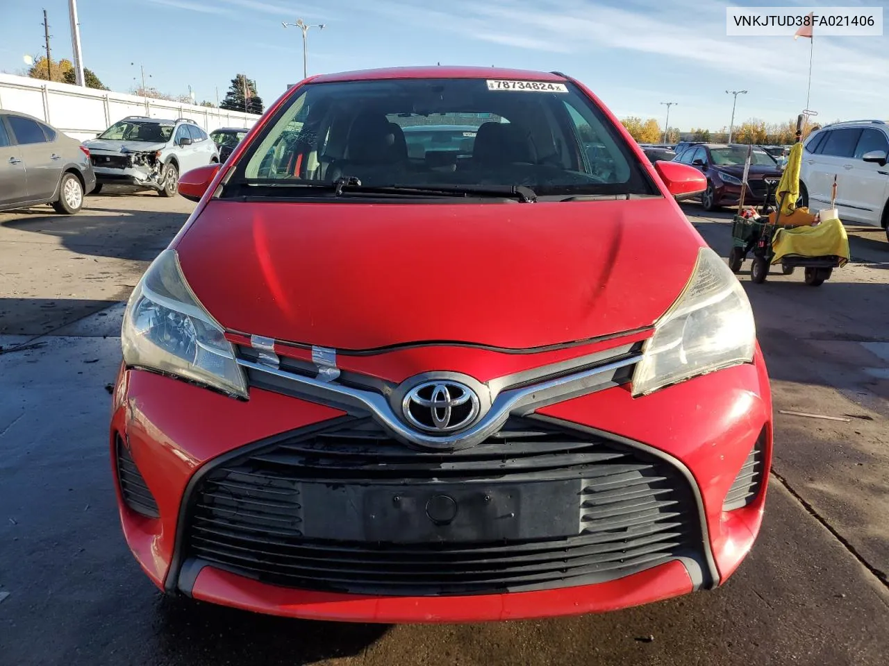 2015 Toyota Yaris VIN: VNKJTUD38FA021406 Lot: 78734824