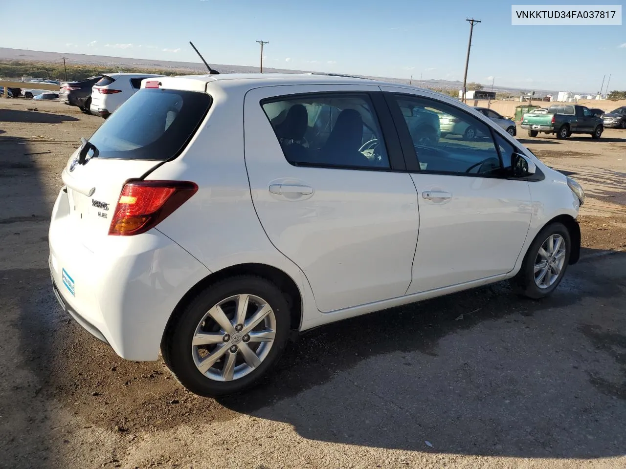 2015 Toyota Yaris VIN: VNKKTUD34FA037817 Lot: 80511014