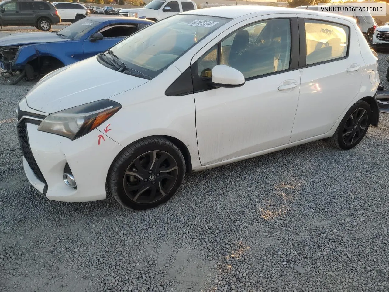 2015 Toyota Yaris VIN: VNKKTUD36FA016810 Lot: 80695544