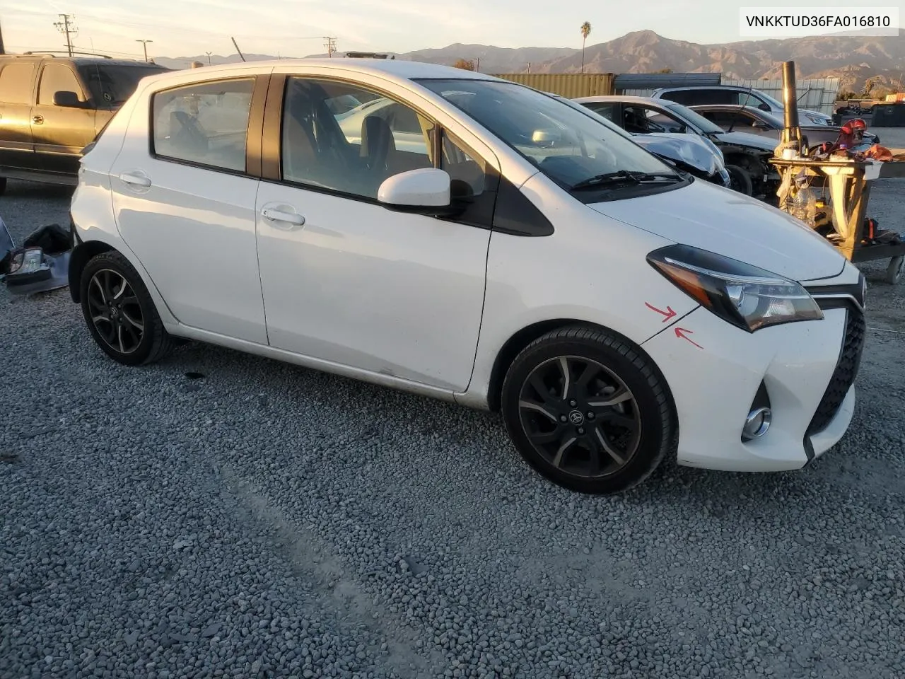 2015 Toyota Yaris VIN: VNKKTUD36FA016810 Lot: 80695544