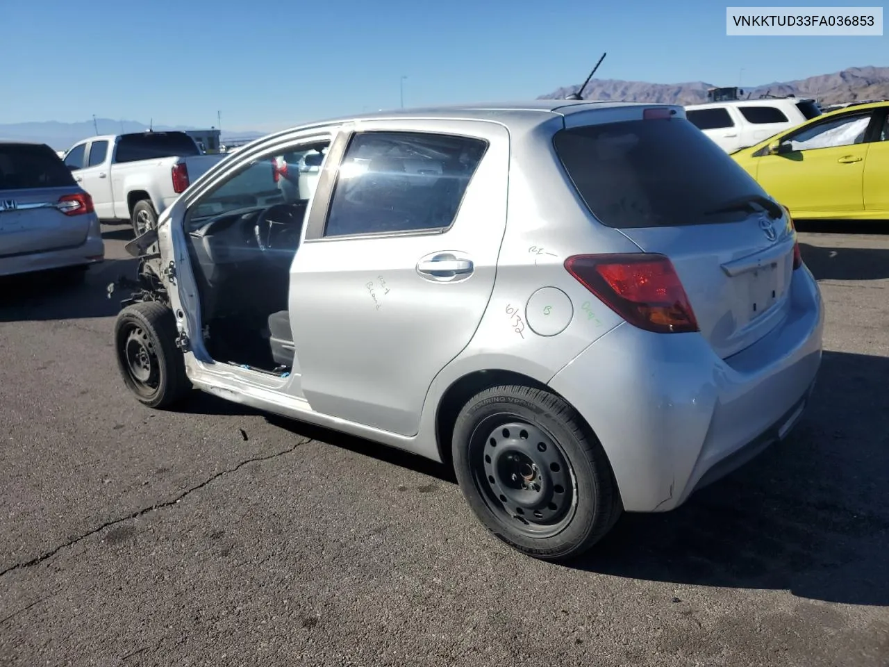 2015 Toyota Yaris VIN: VNKKTUD33FA036853 Lot: 80787434