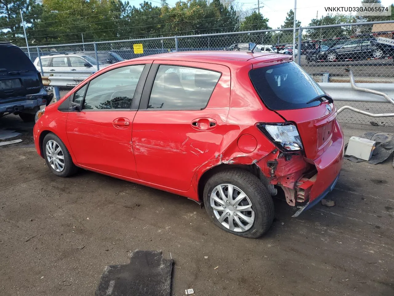 VNKKTUD33GA065674 2016 Toyota Yaris L