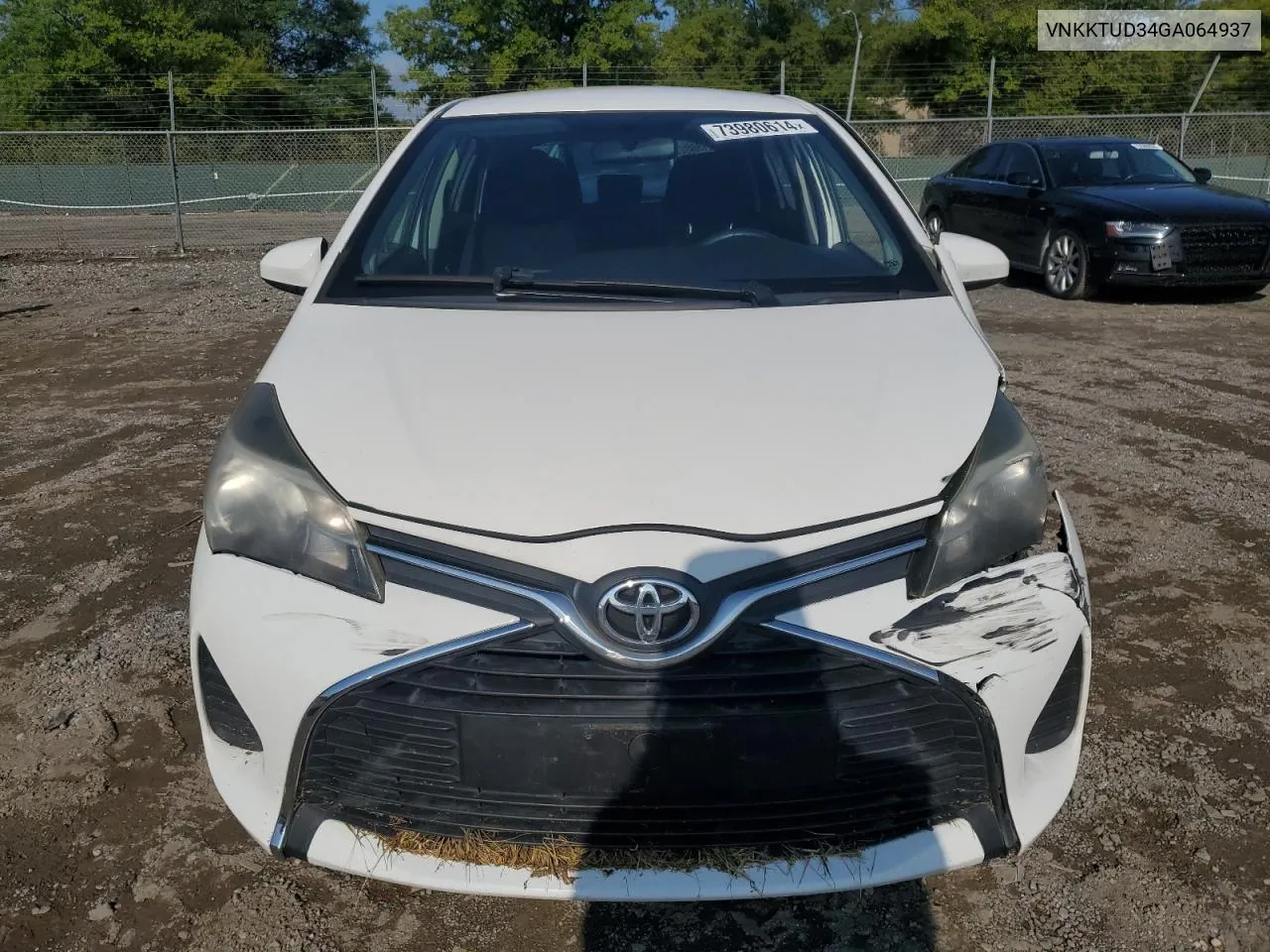 2016 Toyota Yaris L VIN: VNKKTUD34GA064937 Lot: 73980614