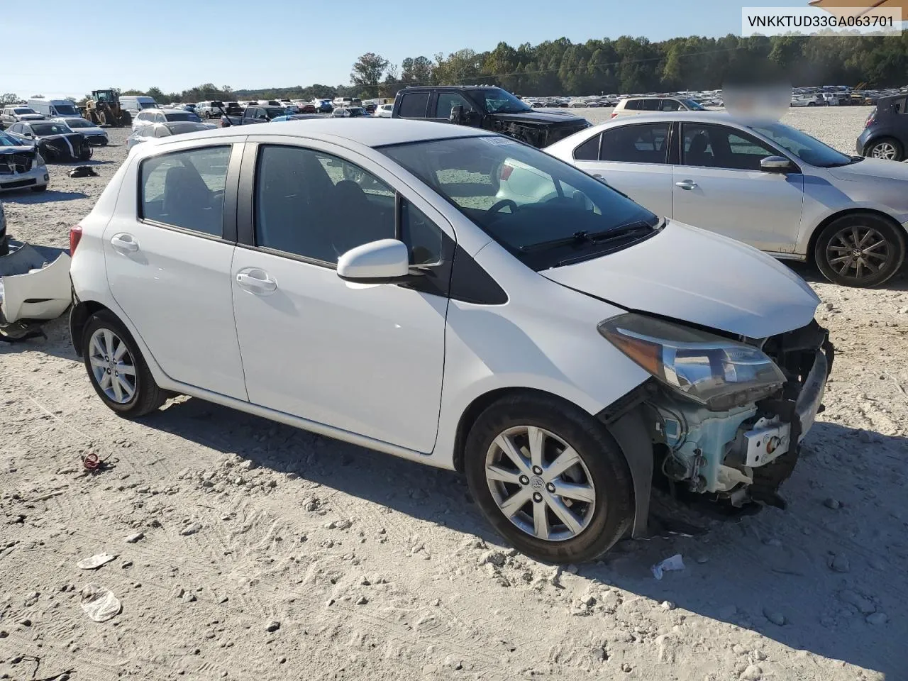 2016 Toyota Yaris L VIN: VNKKTUD33GA063701 Lot: 76258854