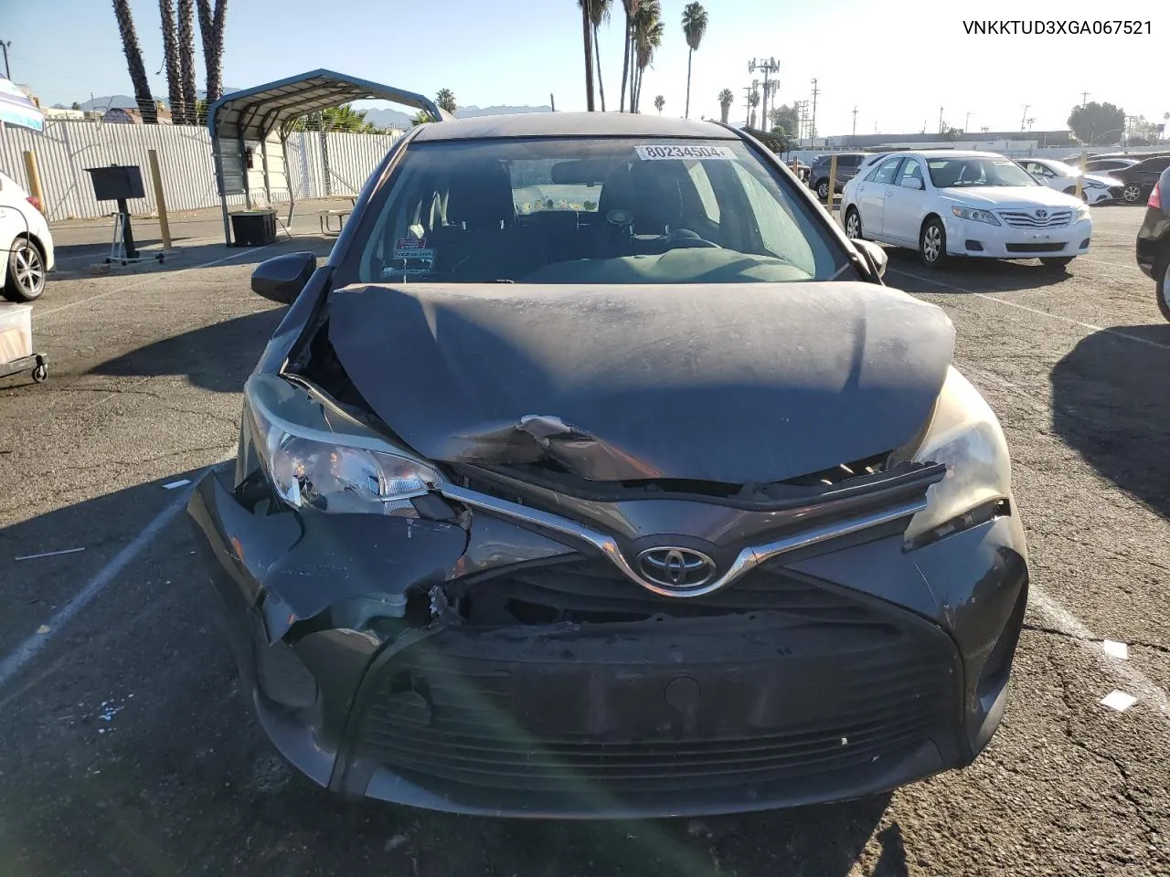 2016 Toyota Yaris L VIN: VNKKTUD3XGA067521 Lot: 80234504