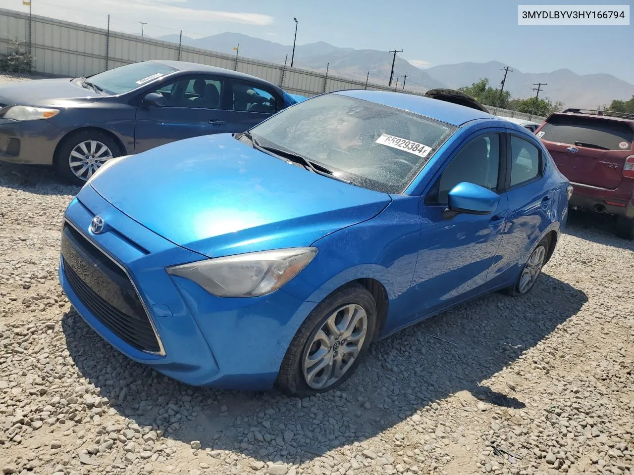 2017 Toyota Yaris Ia VIN: 3MYDLBYV3HY166794 Lot: 65929384