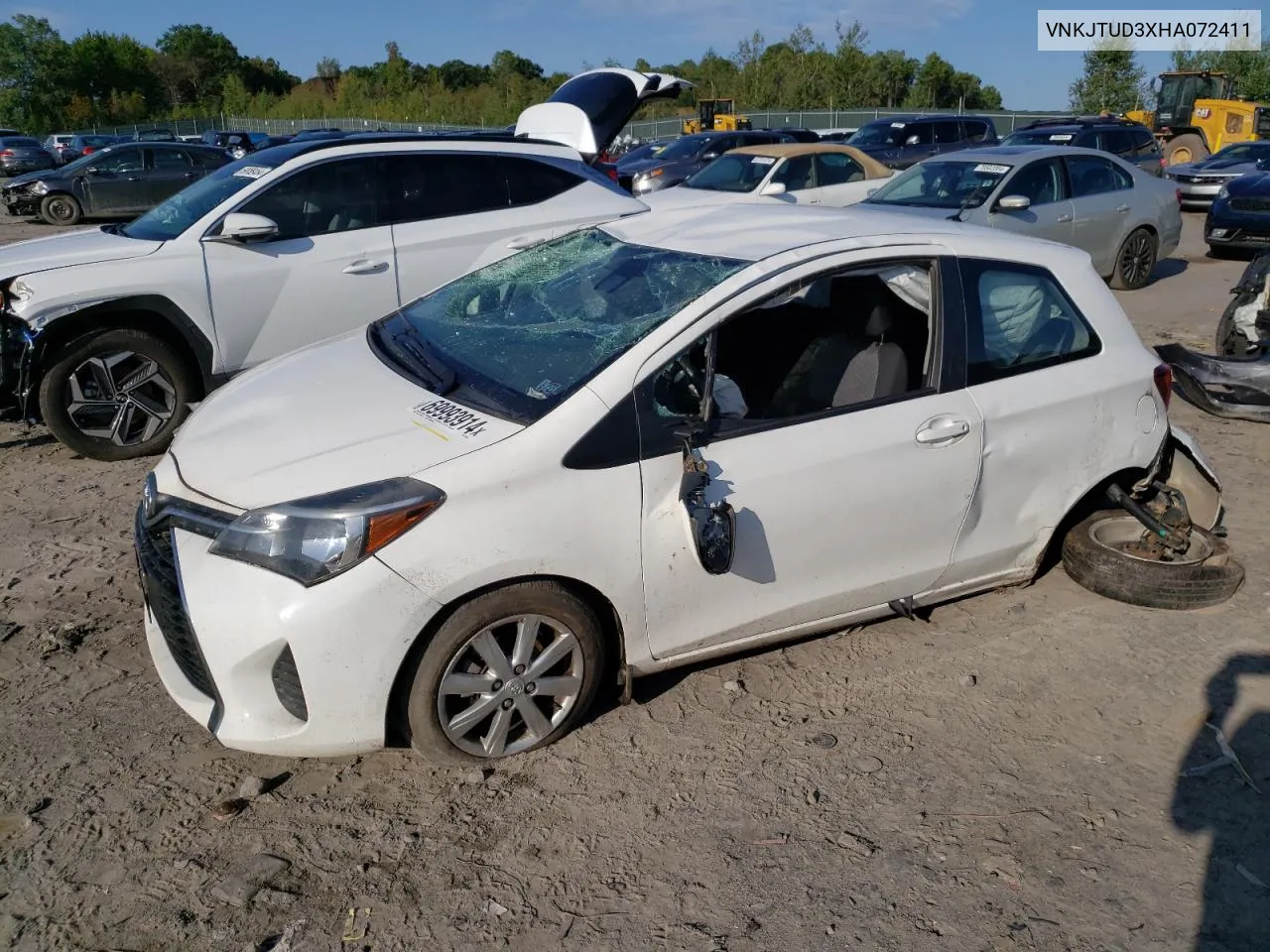 2017 Toyota Yaris L VIN: VNKJTUD3XHA072411 Lot: 69993914