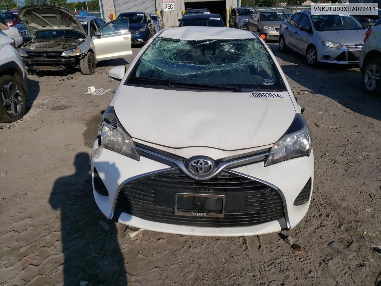 2017 Toyota Yaris L VIN: VNKJTUD3XHA072411 Lot: 69993914