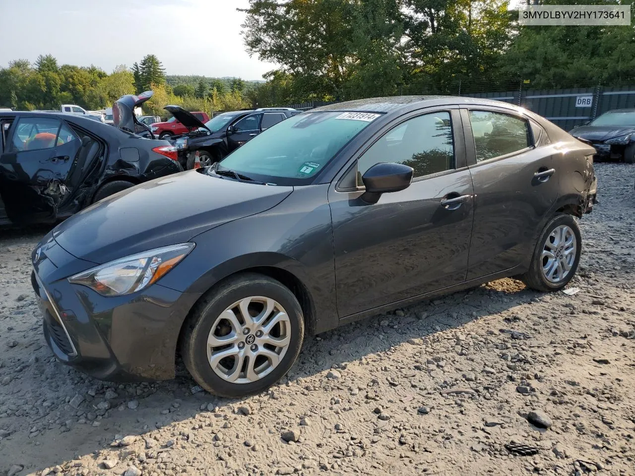 2017 Toyota Yaris Ia VIN: 3MYDLBYV2HY173641 Lot: 71231914