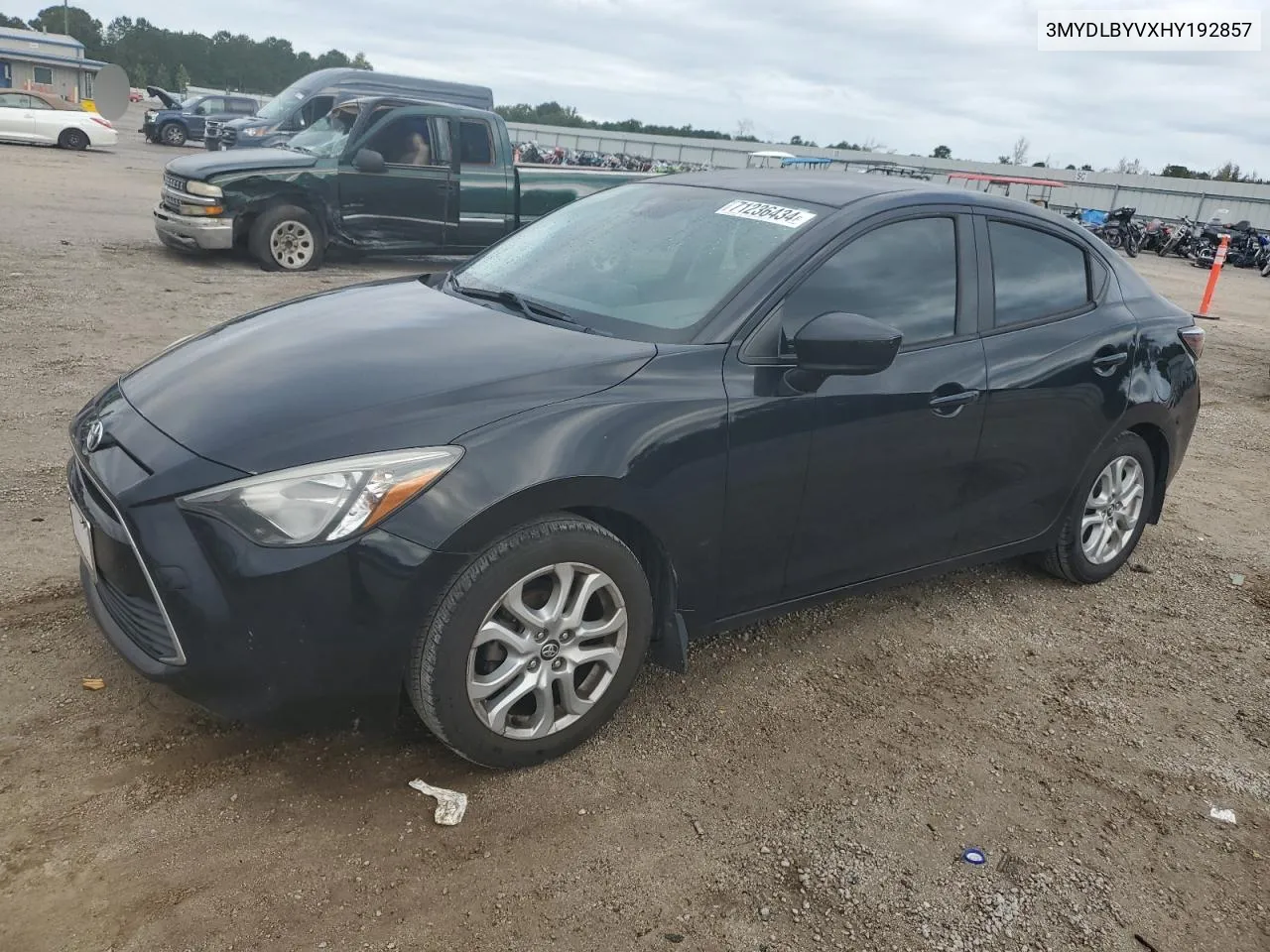 2017 Toyota Yaris Ia VIN: 3MYDLBYVXHY192857 Lot: 71236434