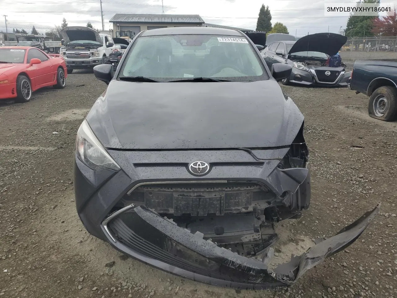 2017 Toyota Yaris Ia VIN: 3MYDLBYVXHY186041 Lot: 72314514