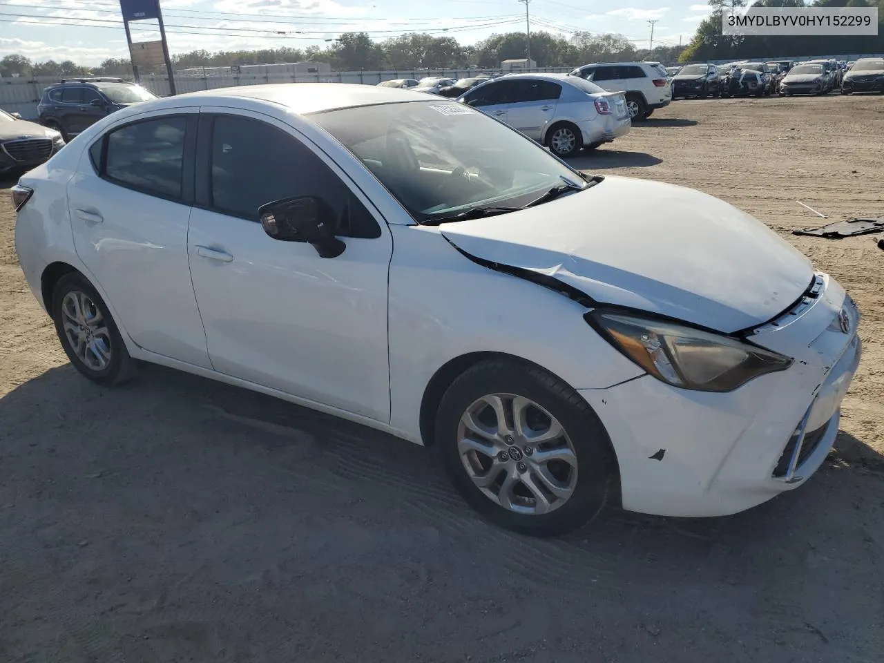 2017 Toyota Yaris Ia VIN: 3MYDLBYV0HY152299 Lot: 77525694