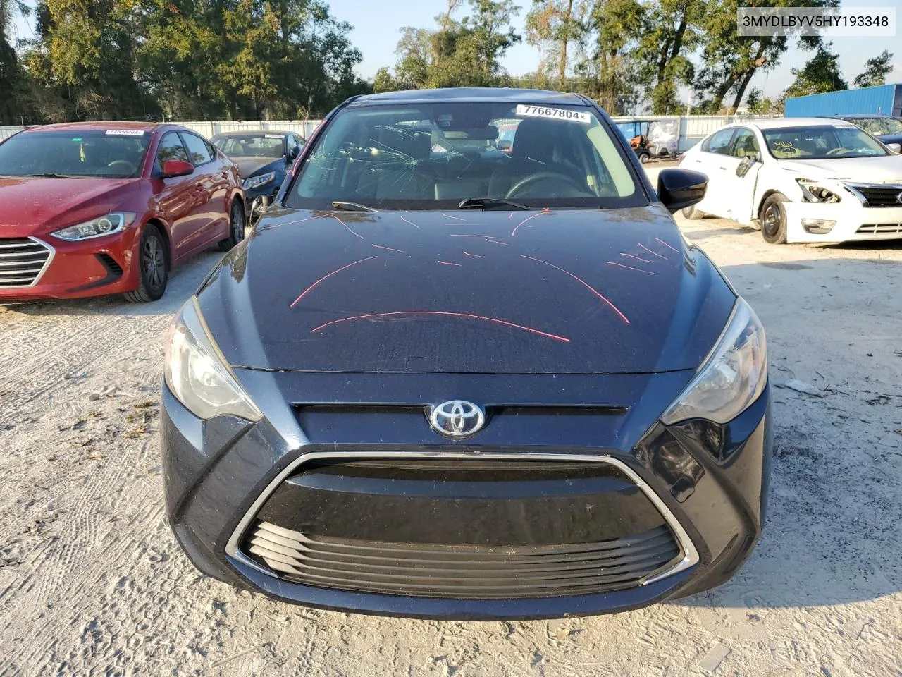 2017 Toyota Yaris Ia VIN: 3MYDLBYV5HY193348 Lot: 77667804