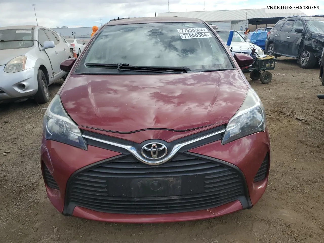 2017 Toyota Yaris L VIN: VNKKTUD37HA080759 Lot: 77680584