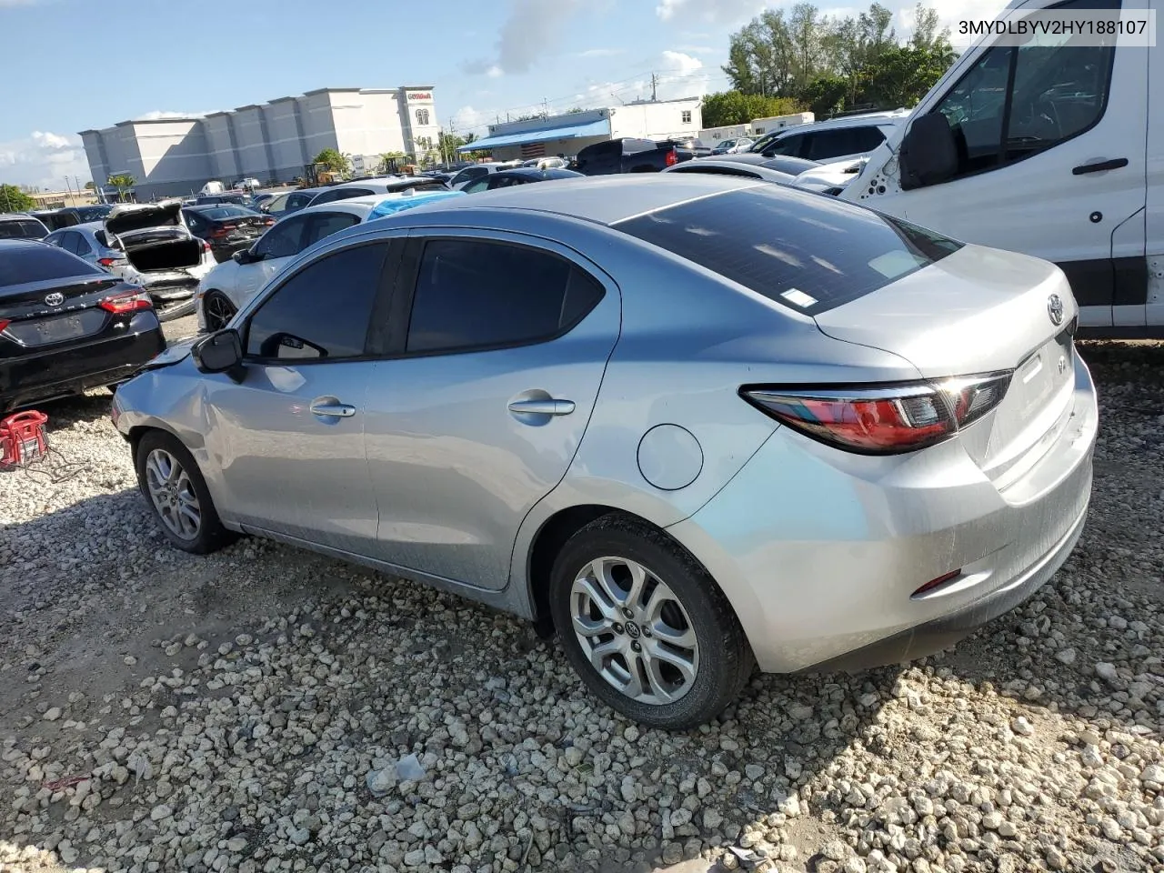 3MYDLBYV2HY188107 2017 Toyota Yaris Ia