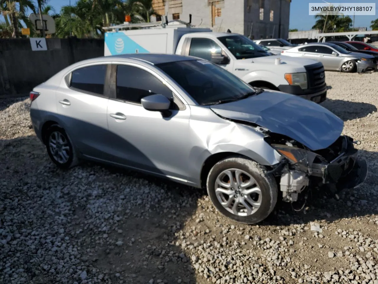 3MYDLBYV2HY188107 2017 Toyota Yaris Ia