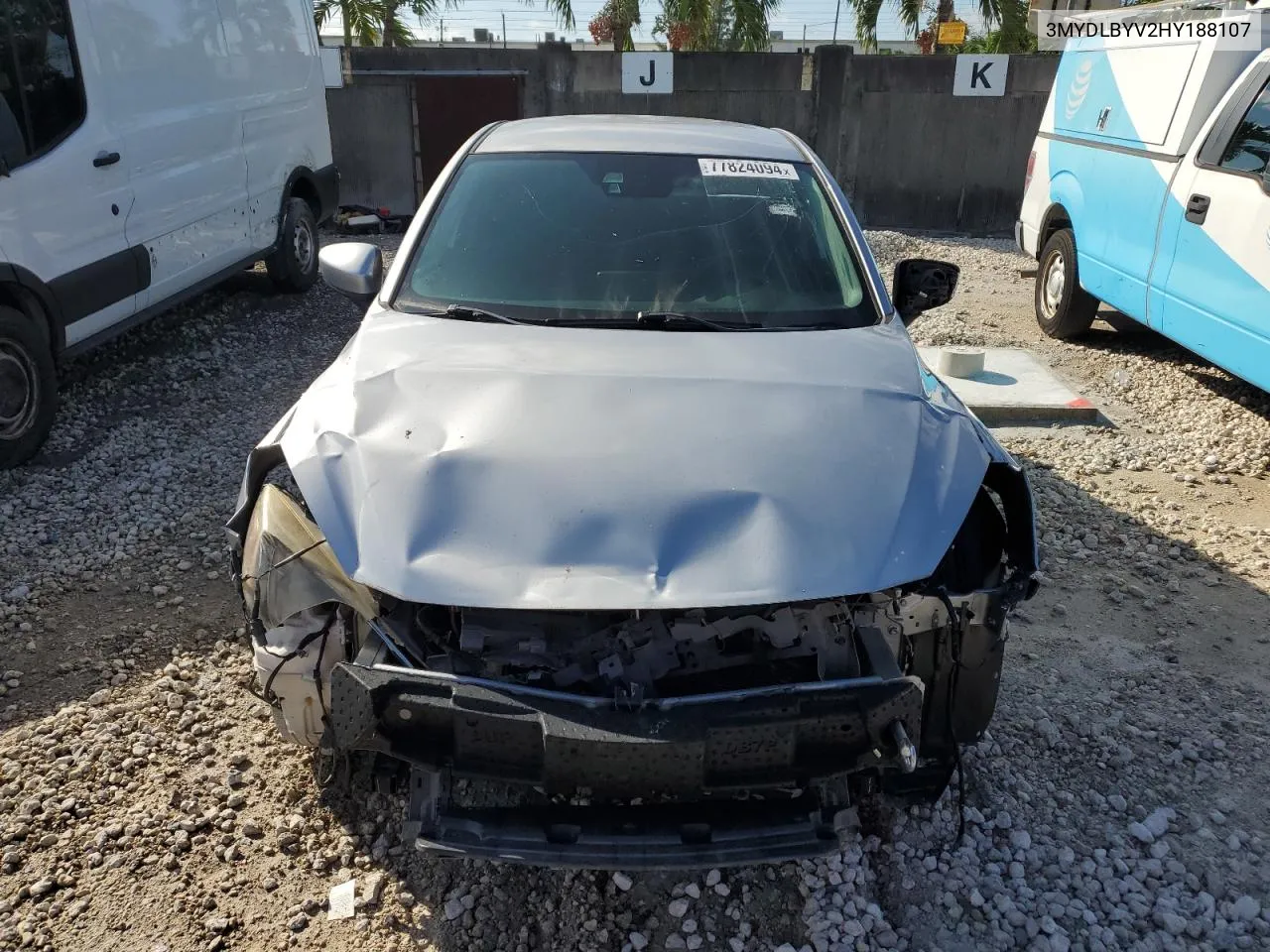 3MYDLBYV2HY188107 2017 Toyota Yaris Ia