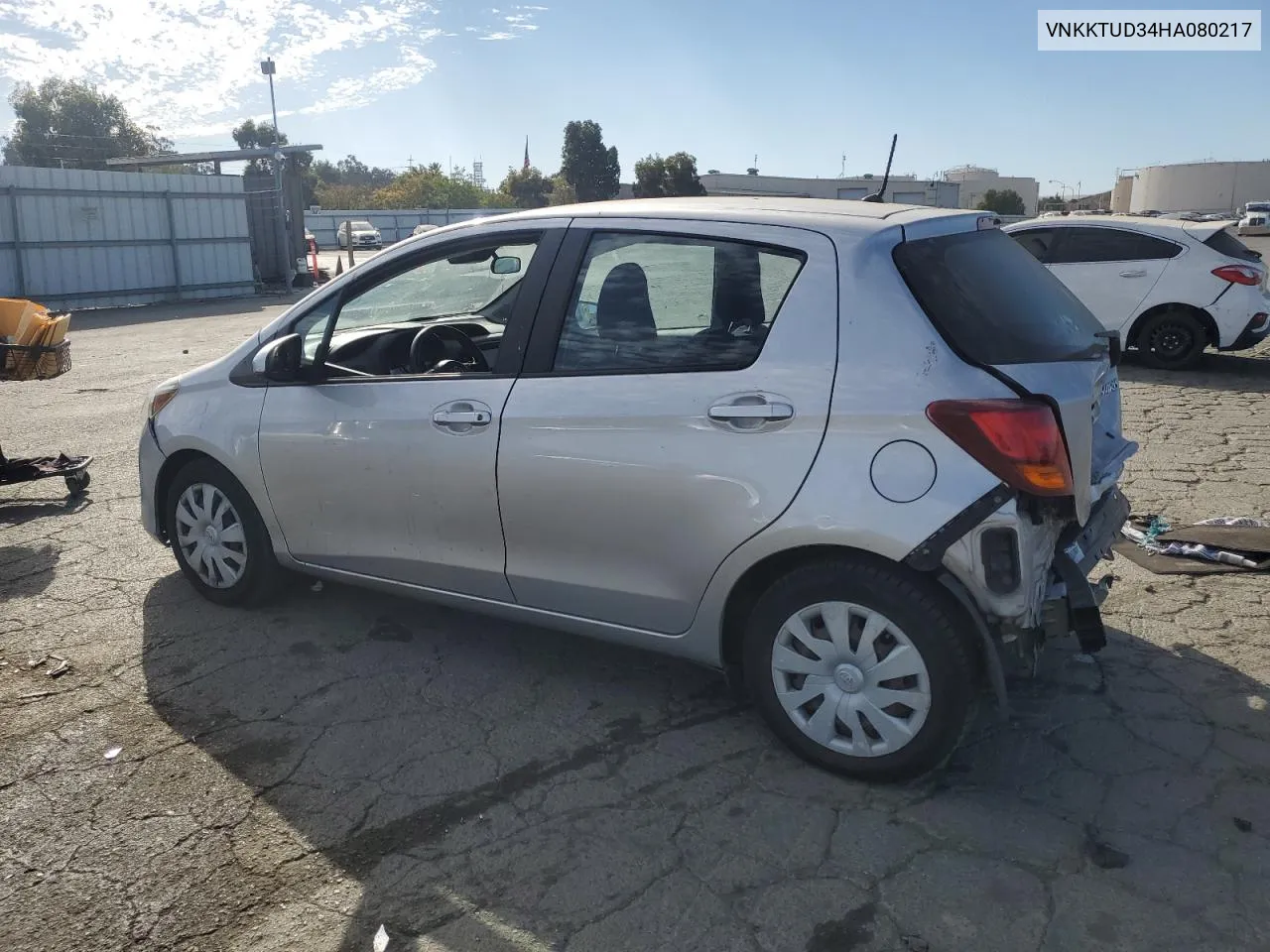 2017 Toyota Yaris L VIN: VNKKTUD34HA080217 Lot: 78160034