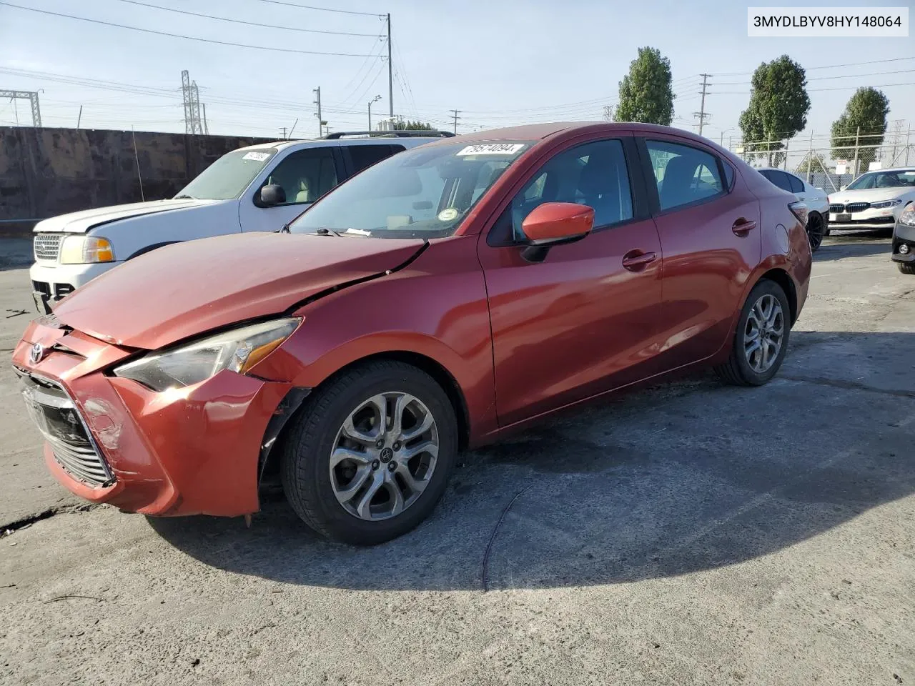 2017 Toyota Yaris Ia VIN: 3MYDLBYV8HY148064 Lot: 79574094