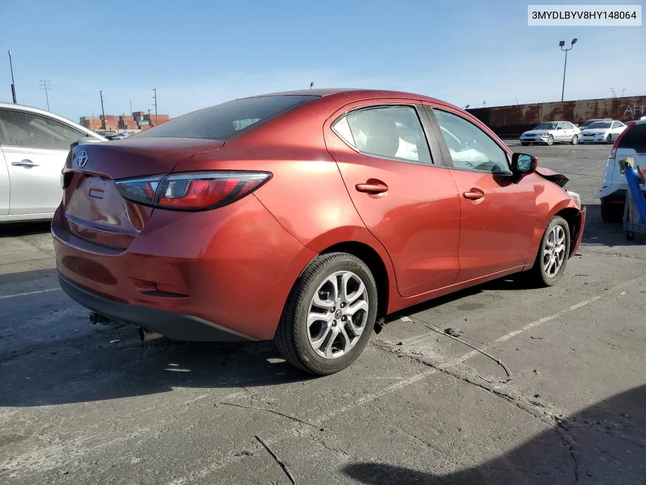 2017 Toyota Yaris Ia VIN: 3MYDLBYV8HY148064 Lot: 79574094