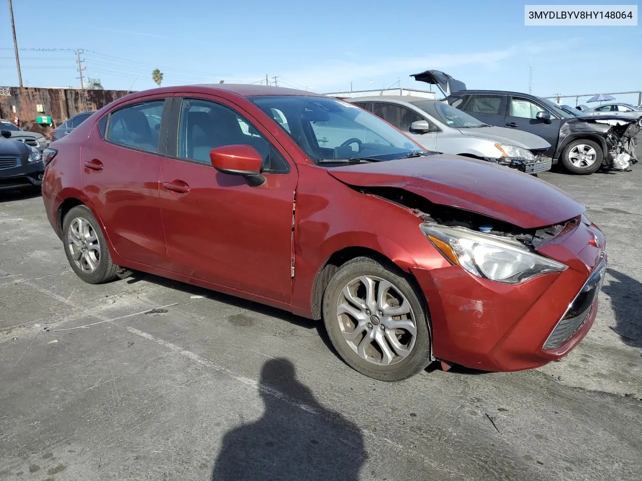 2017 Toyota Yaris Ia VIN: 3MYDLBYV8HY148064 Lot: 79574094