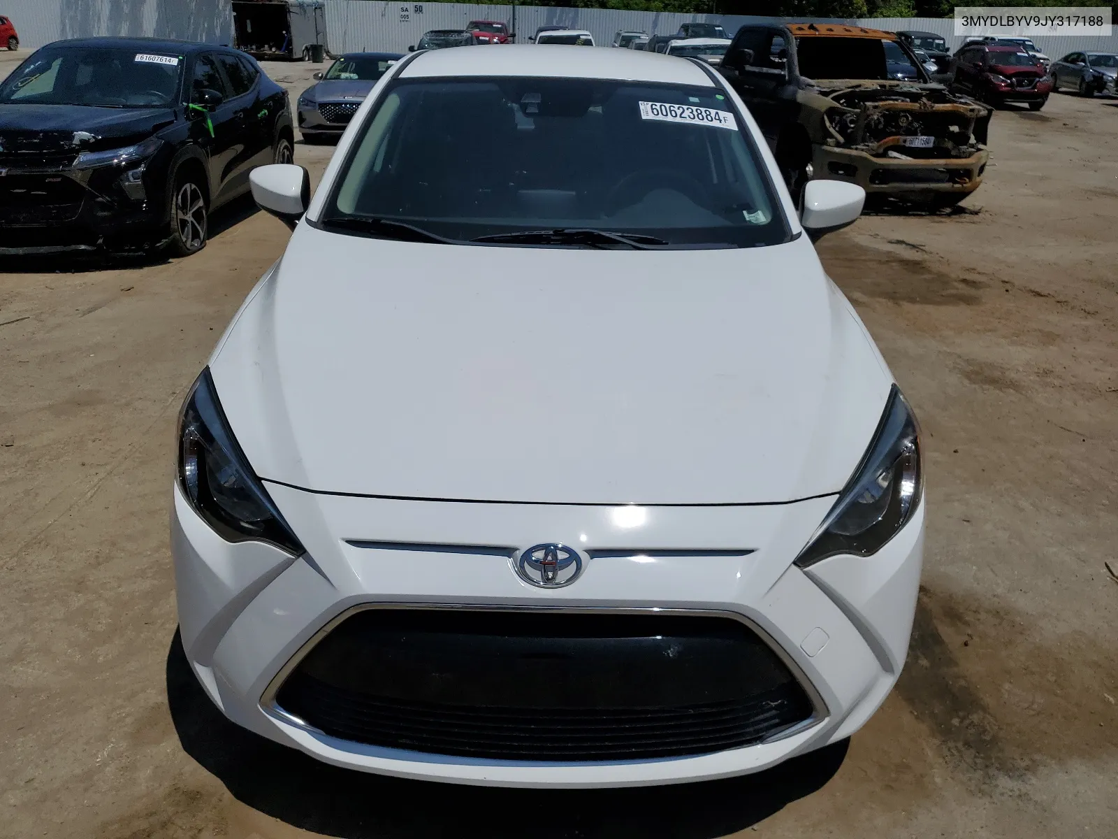 2018 Toyota Yaris Ia VIN: 3MYDLBYV9JY317188 Lot: 60623884