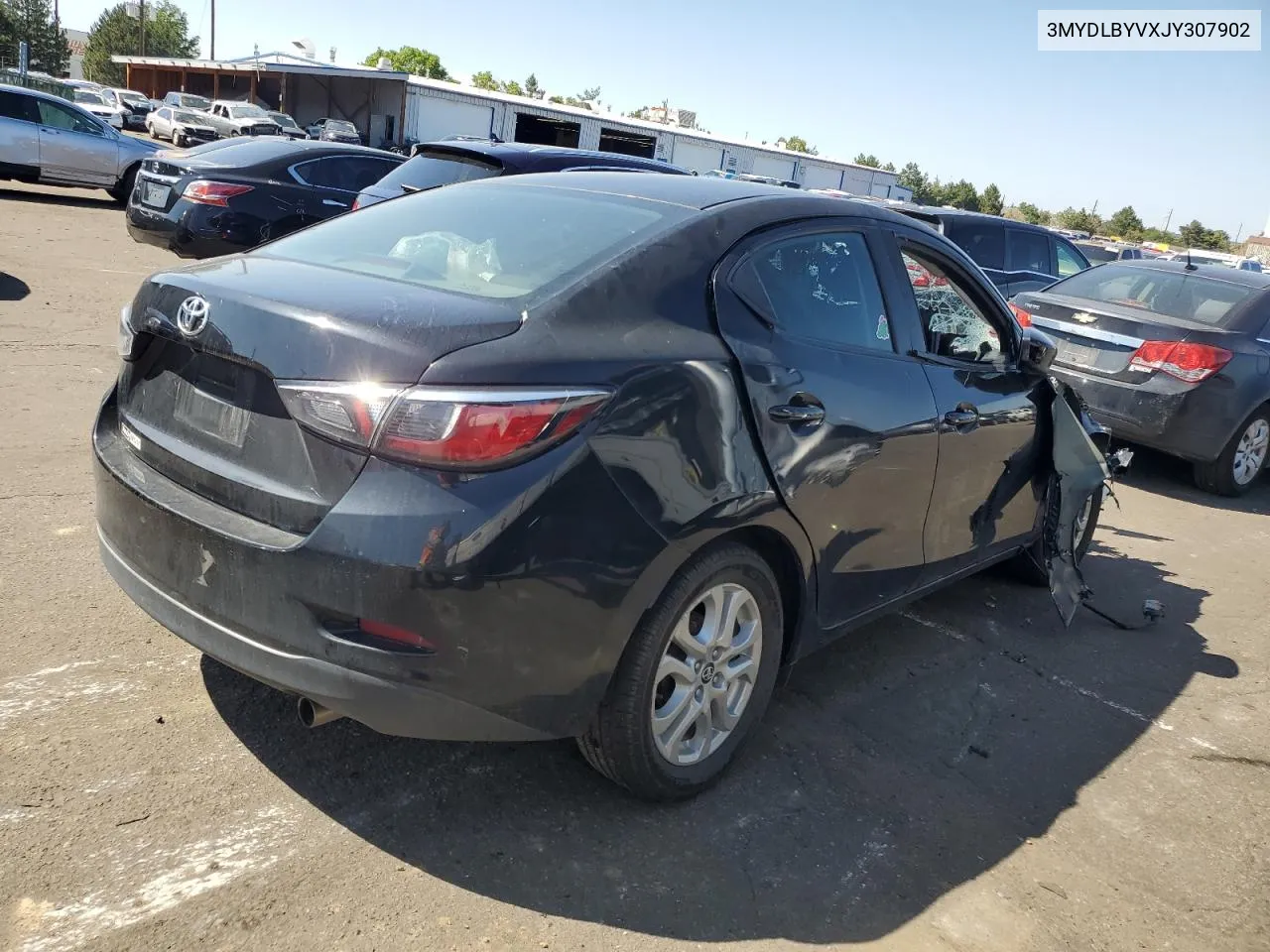 2018 Toyota Yaris Ia VIN: 3MYDLBYVXJY307902 Lot: 69881214