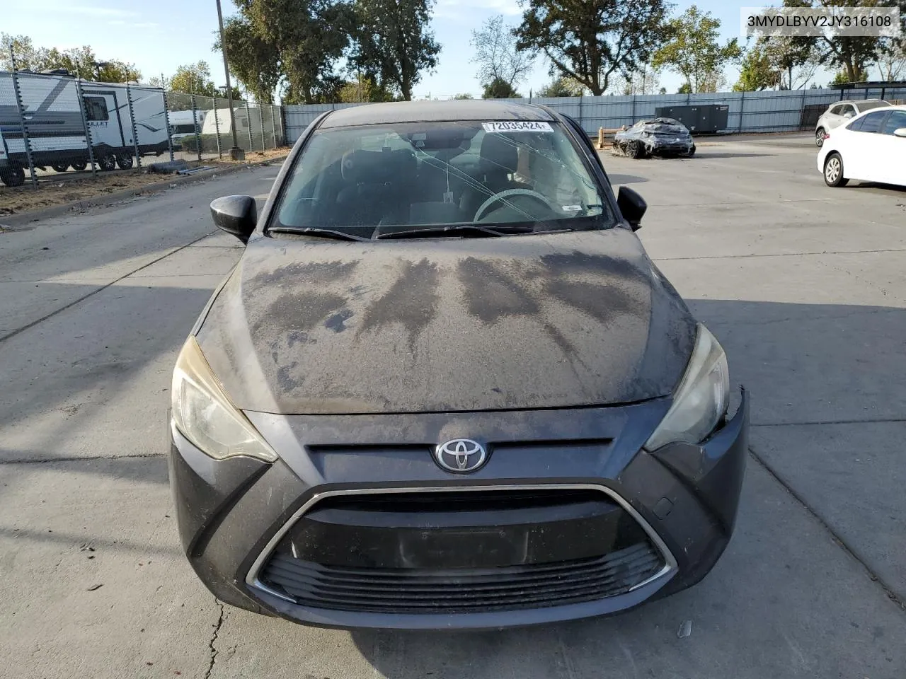 2018 Toyota Yaris Ia VIN: 3MYDLBYV2JY316108 Lot: 72035424