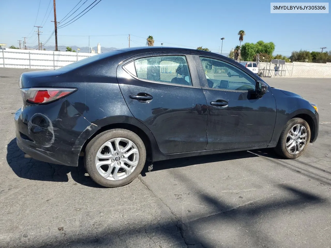 2018 Toyota Yaris Ia VIN: 3MYDLBYV6JY305306 Lot: 75038884