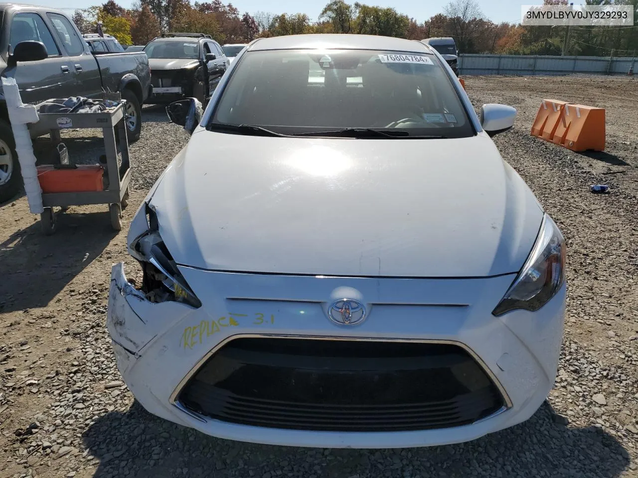 2018 Toyota Yaris Ia VIN: 3MYDLBYV0JY329293 Lot: 76804784