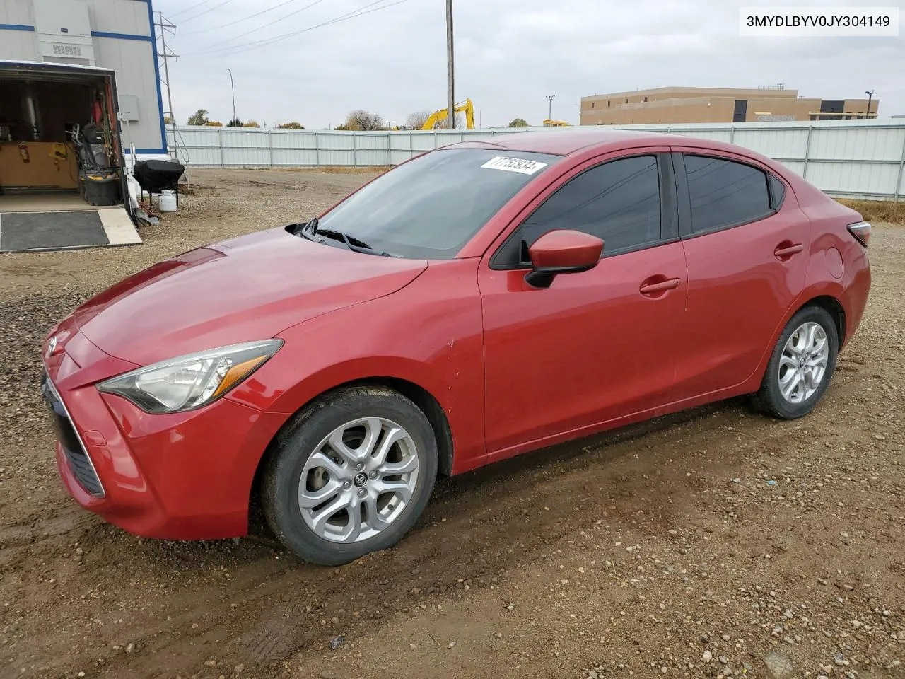 2018 Toyota Yaris Ia VIN: 3MYDLBYV0JY304149 Lot: 77752934