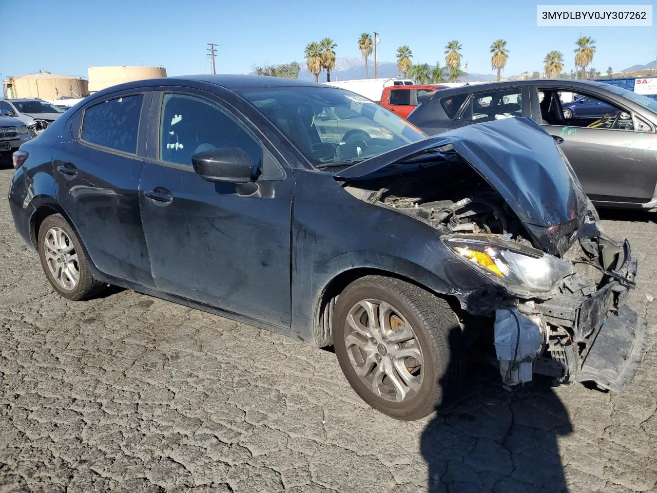 2018 Toyota Yaris Ia VIN: 3MYDLBYV0JY307262 Lot: 78373444