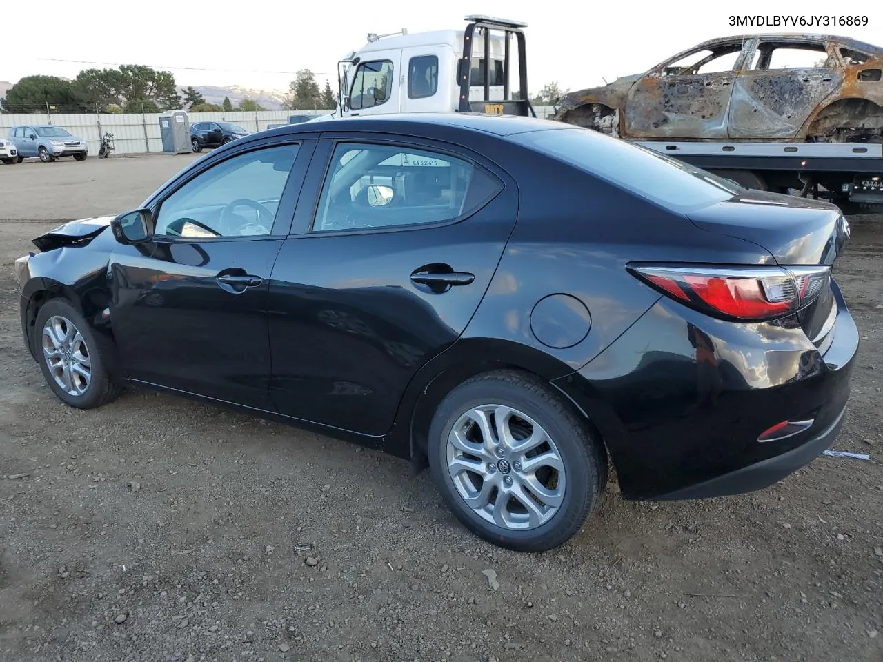 2018 Toyota Yaris Ia VIN: 3MYDLBYV6JY316869 Lot: 80992844