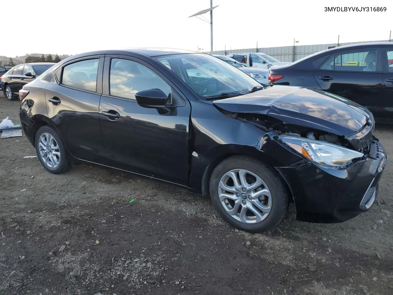 2018 Toyota Yaris Ia VIN: 3MYDLBYV6JY316869 Lot: 80992844