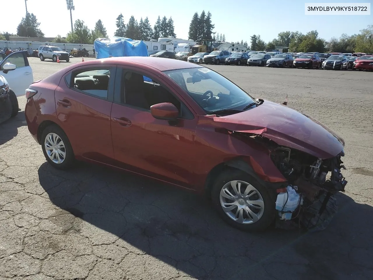 3MYDLBYV9KY518722 2019 Toyota Yaris L