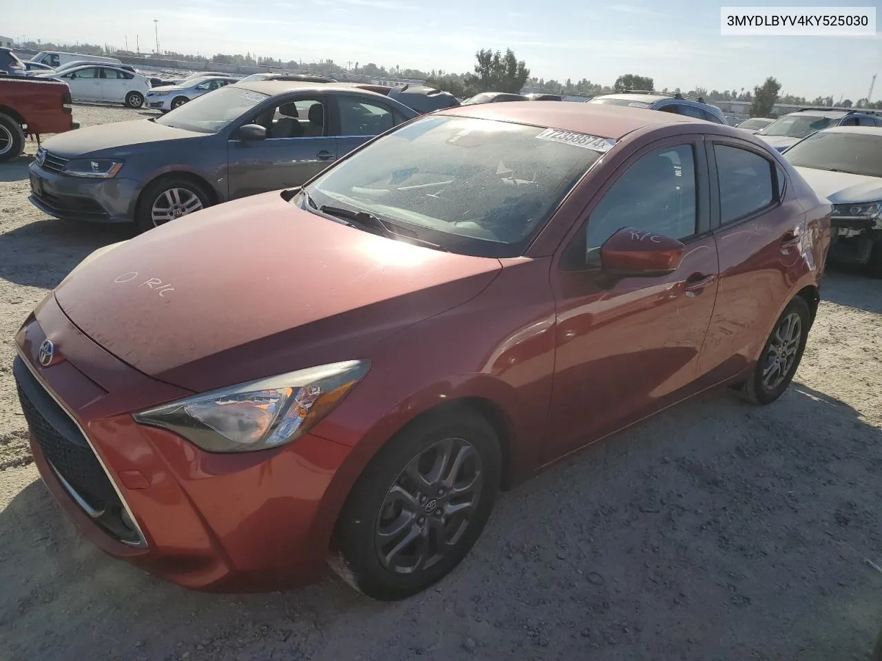 2019 Toyota Yaris L VIN: 3MYDLBYV4KY525030 Lot: 72358874