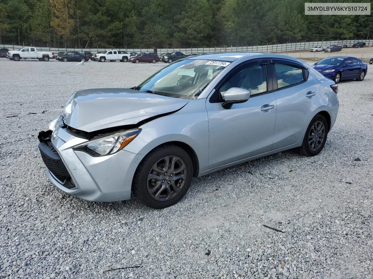 2019 Toyota Yaris L VIN: 3MYDLBYV6KY510724 Lot: 72917754