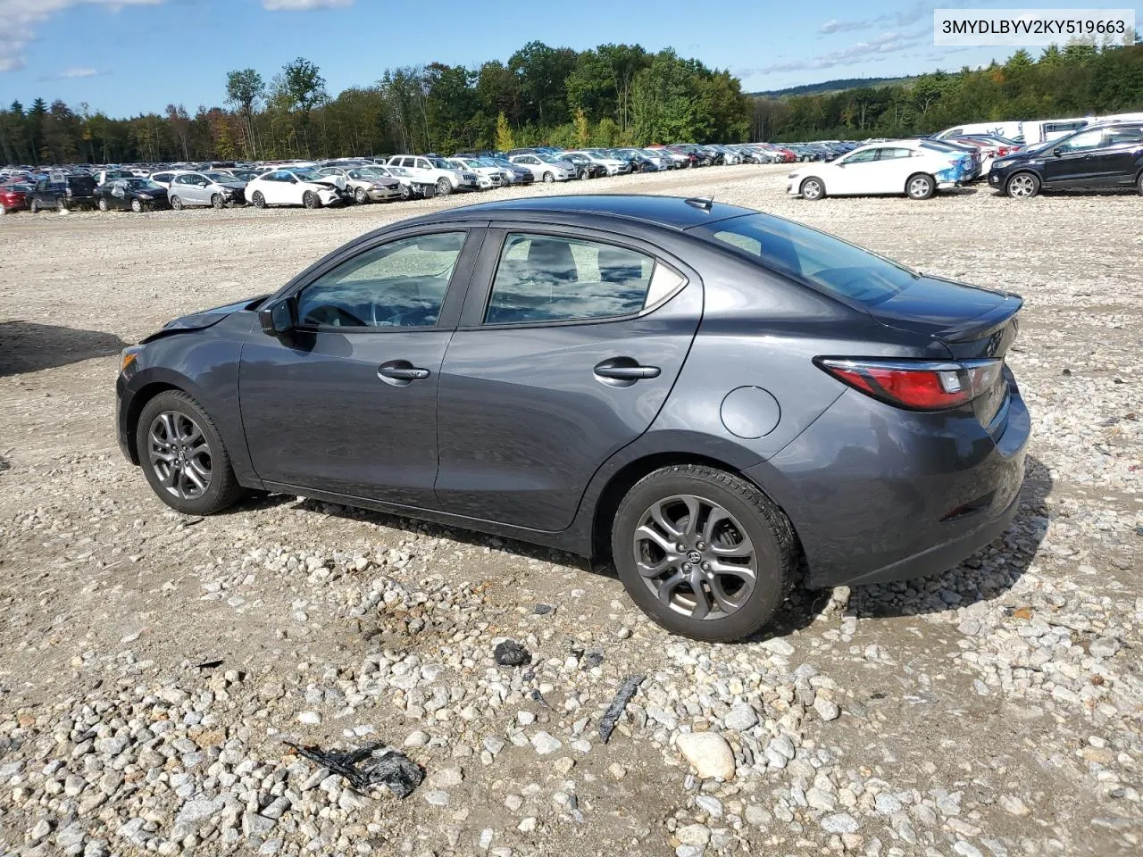 2019 Toyota Yaris L VIN: 3MYDLBYV2KY519663 Lot: 73272594